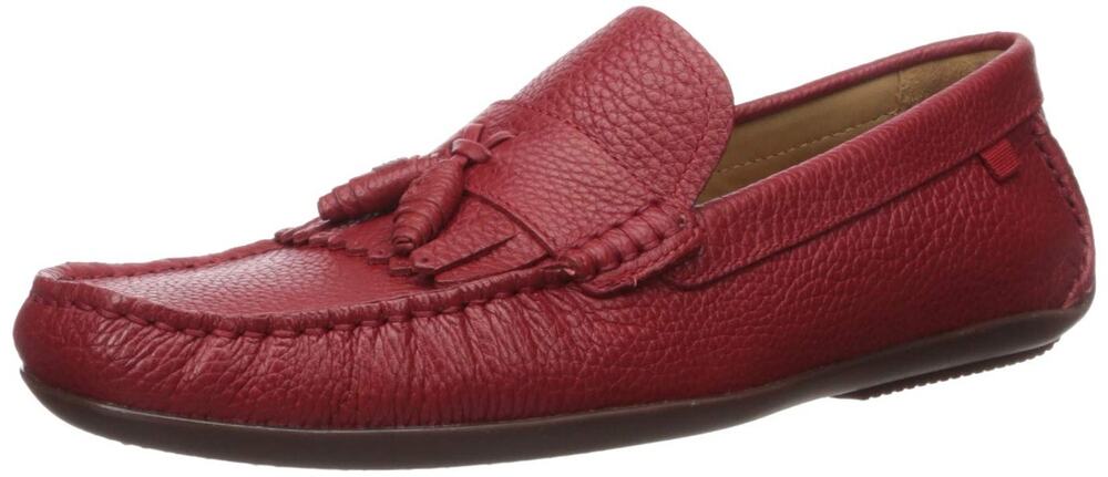 MARC JOSEPH NEW YORK MEN'S GENUINE LEATHER MADE IN BRAZIL , RED GRAINY,11.5 M US
